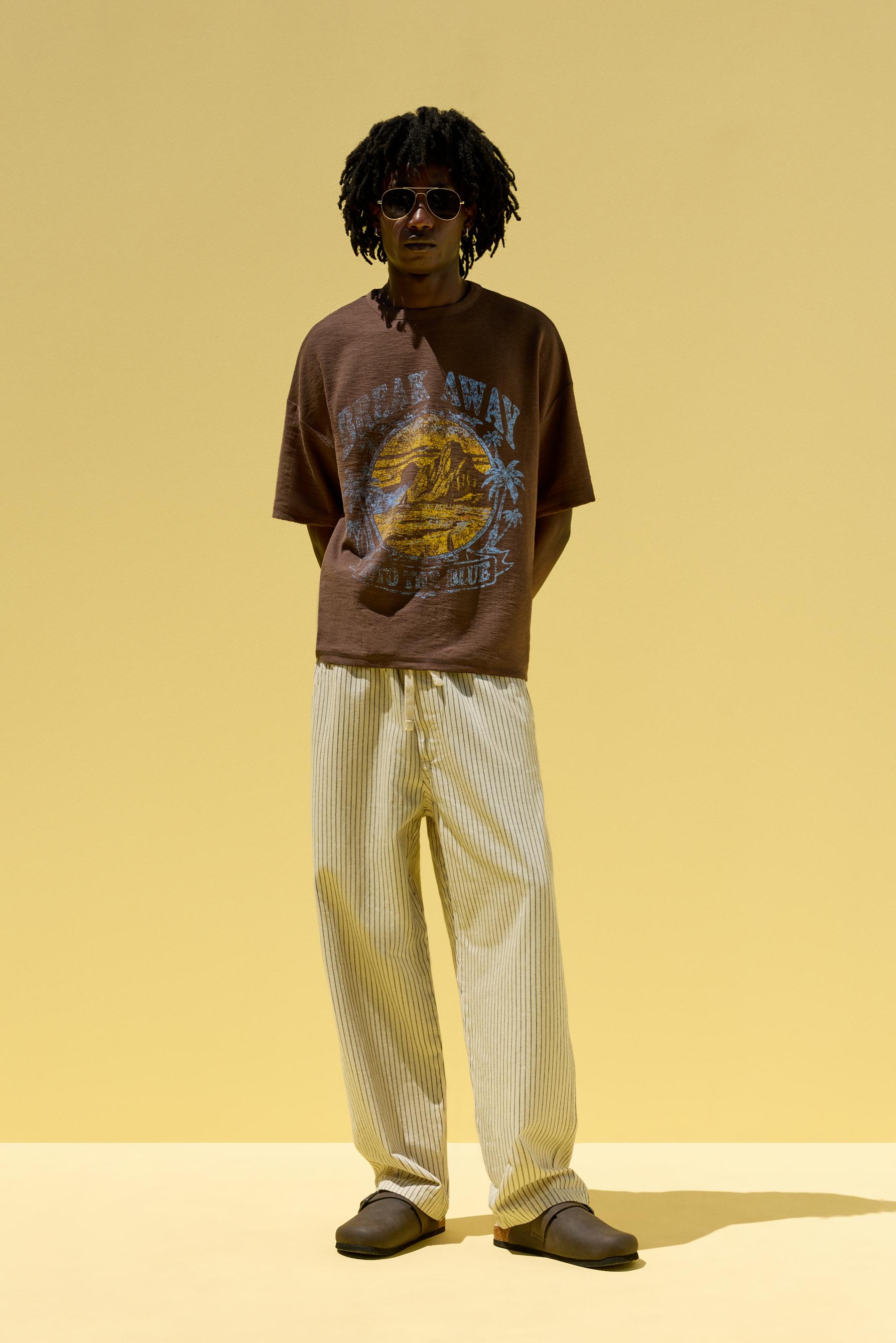 Jeans jogger baggy rayas