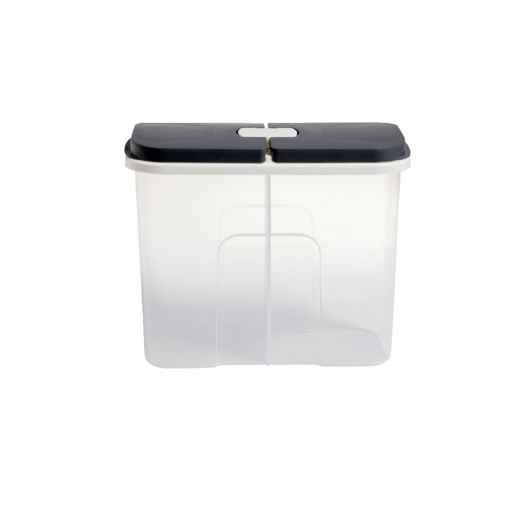 BoÎte de conservation en plastique à 2 compartiments transparent 2,1L