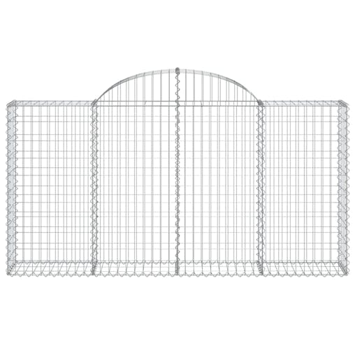 NNEVL Arched Gabion Baskets 6 pcs 200x30x100/120 cm Galvanised Iron