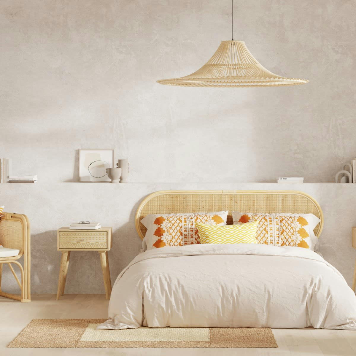 VAIANA - Tapis rectangulaire en jacinthe d'eau 180x120 cm