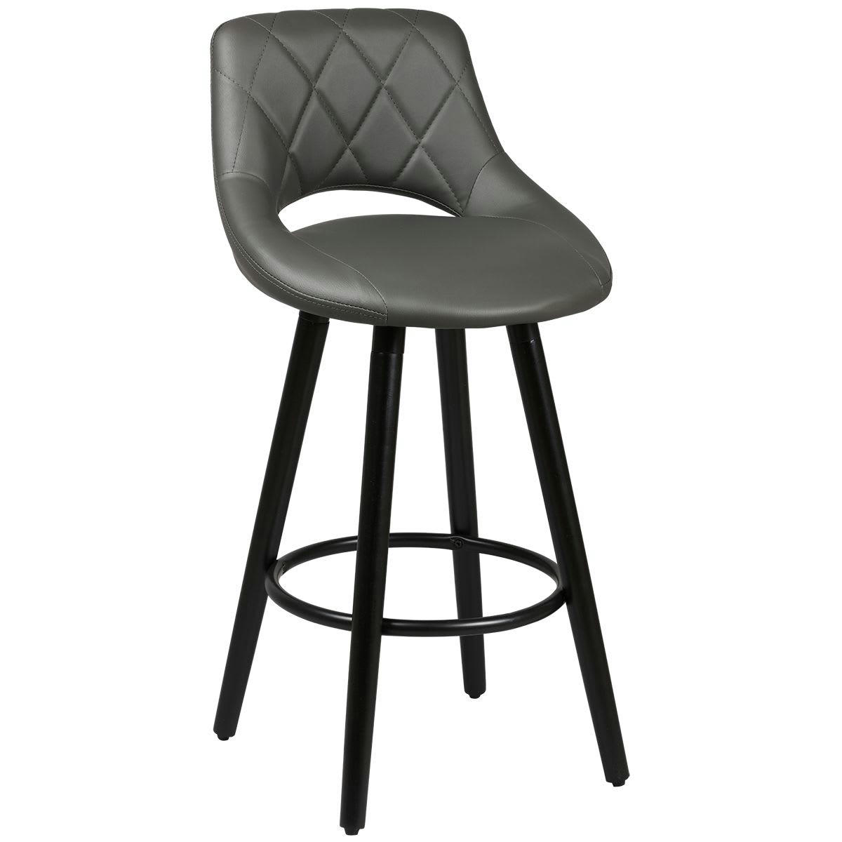 NIELS - Lot  de 2 tabourets gris