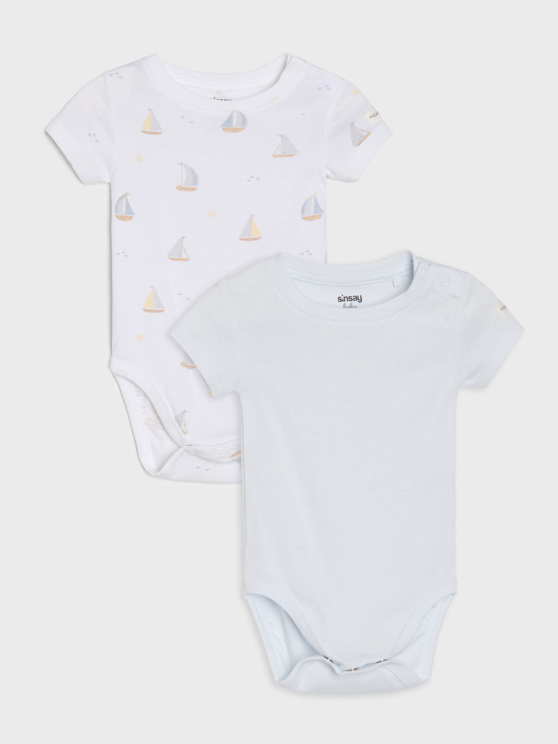 Bawełniane body z motywem żaglówki 2 pack
