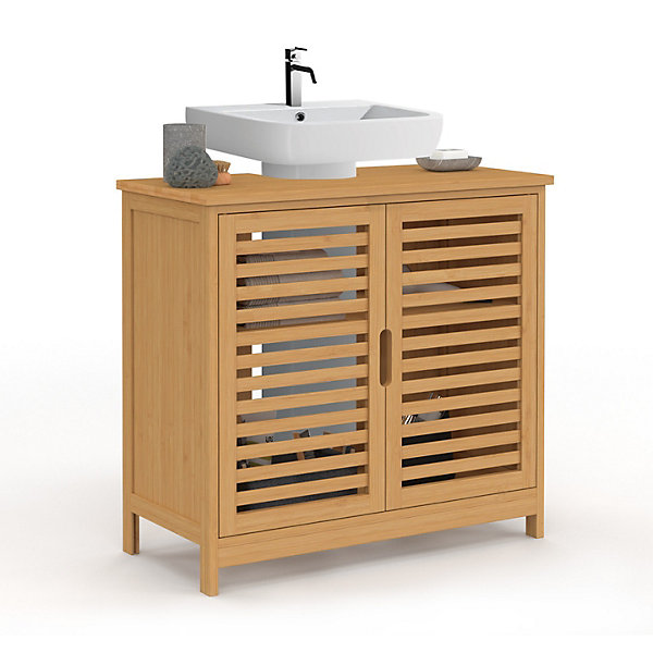 Meuble sous lavabo salle de bain bambou BEA