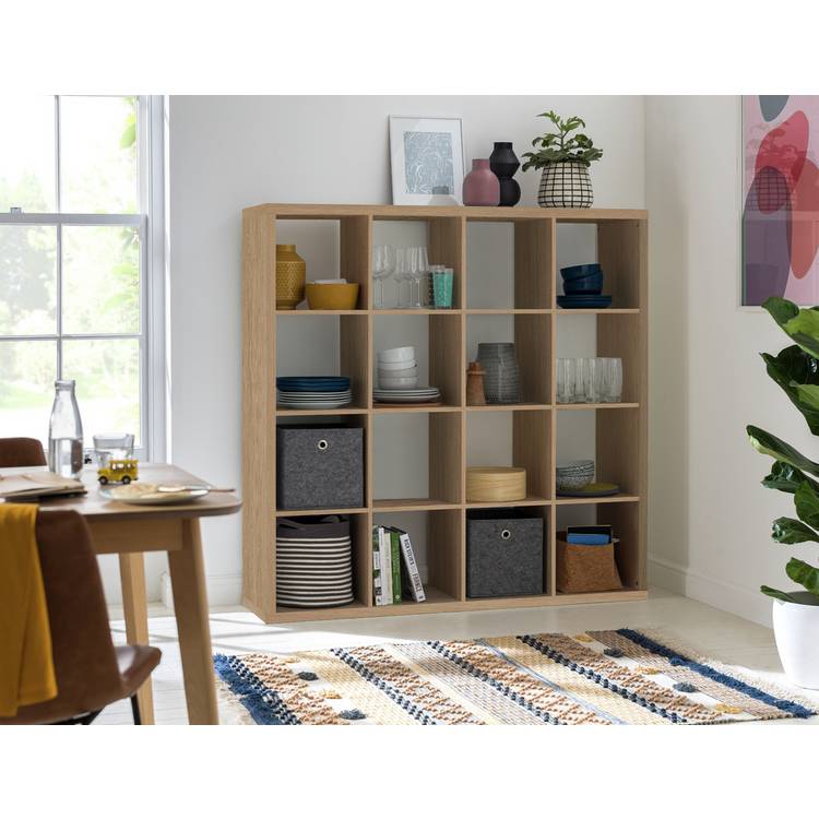 Habitat Squares Plus 16 Cube Storage Unit - Dark Oak