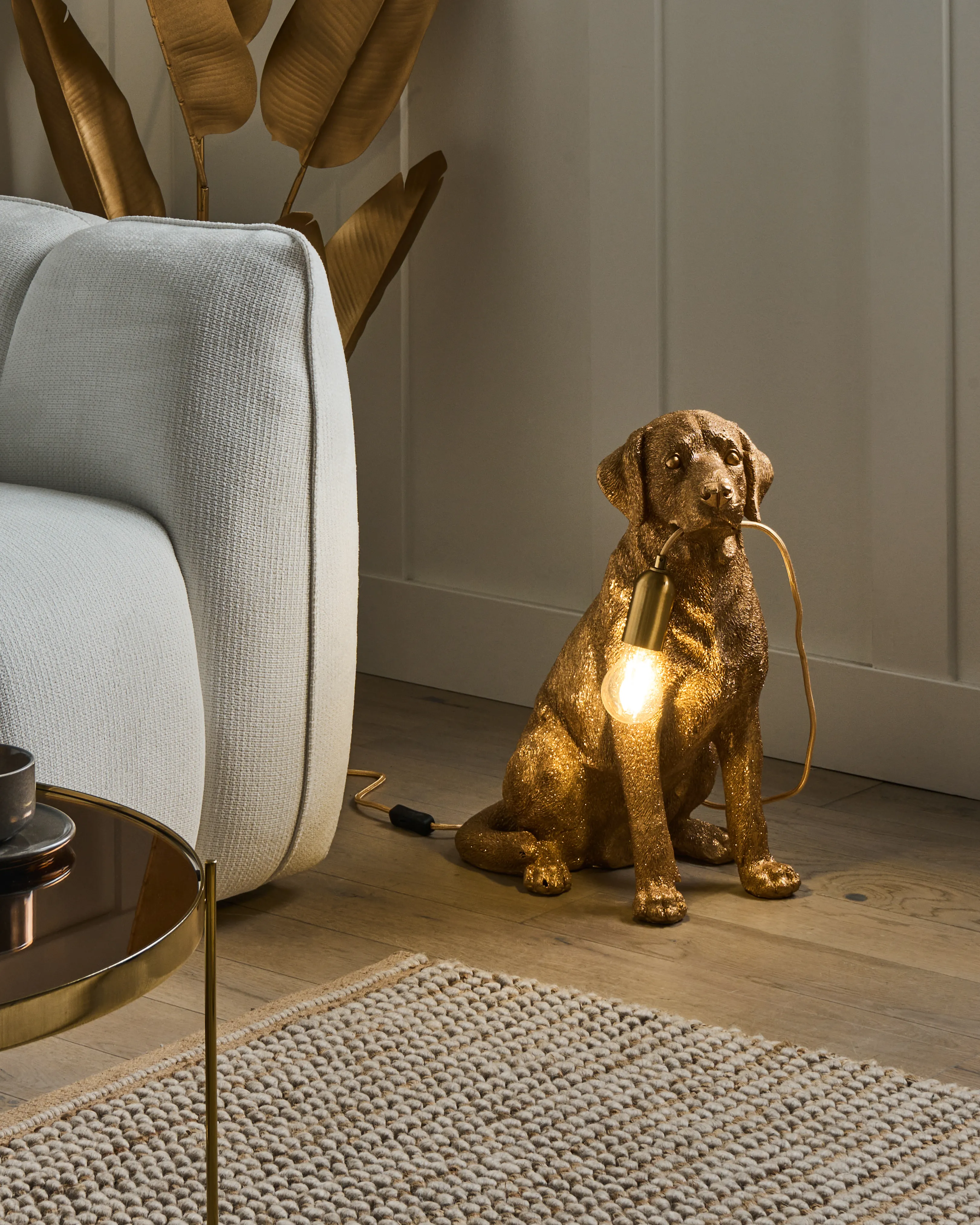 Table Lamp Dog MARLEY Gold