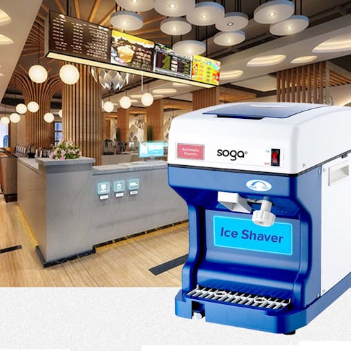 SOGA 2X Commercial Electric Stainless Steel Ice Crusher Slicer 120KG/h