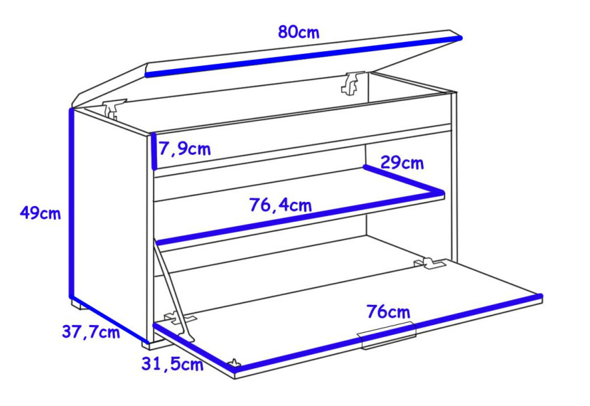 Zestaw Do Przedpokoju Fala 14W1C Dąb Craft Złoty/Czarny/K 146X37,7X- Cm