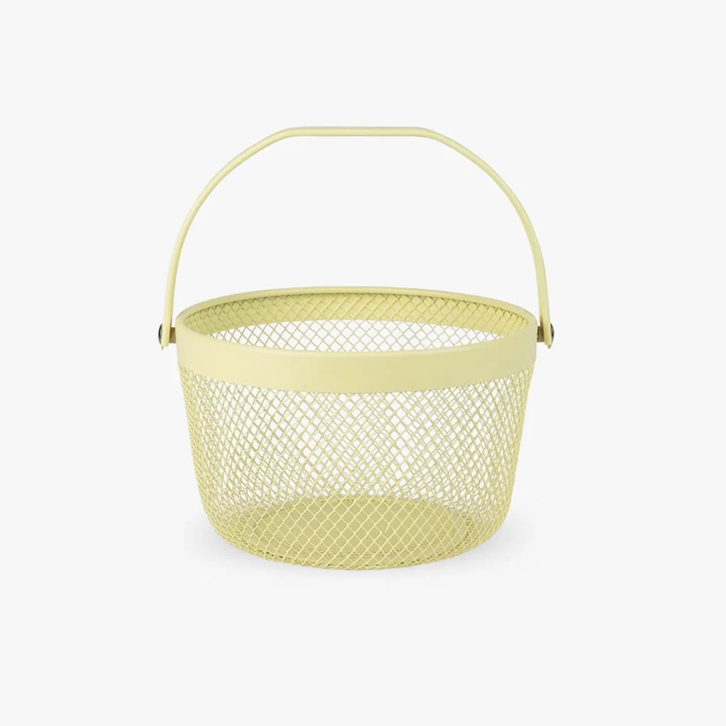 Cesto de Metal Amarelo SUMMER PASTELS