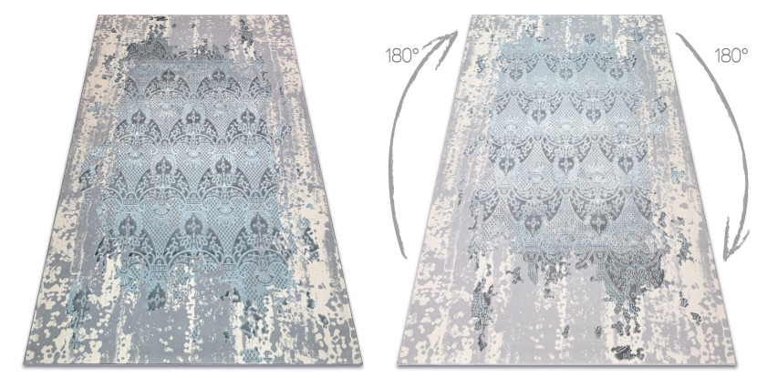 Dywan CORE W3824 Ornament Vintage - Strukturalny, dwa poziomy 80x150 cm