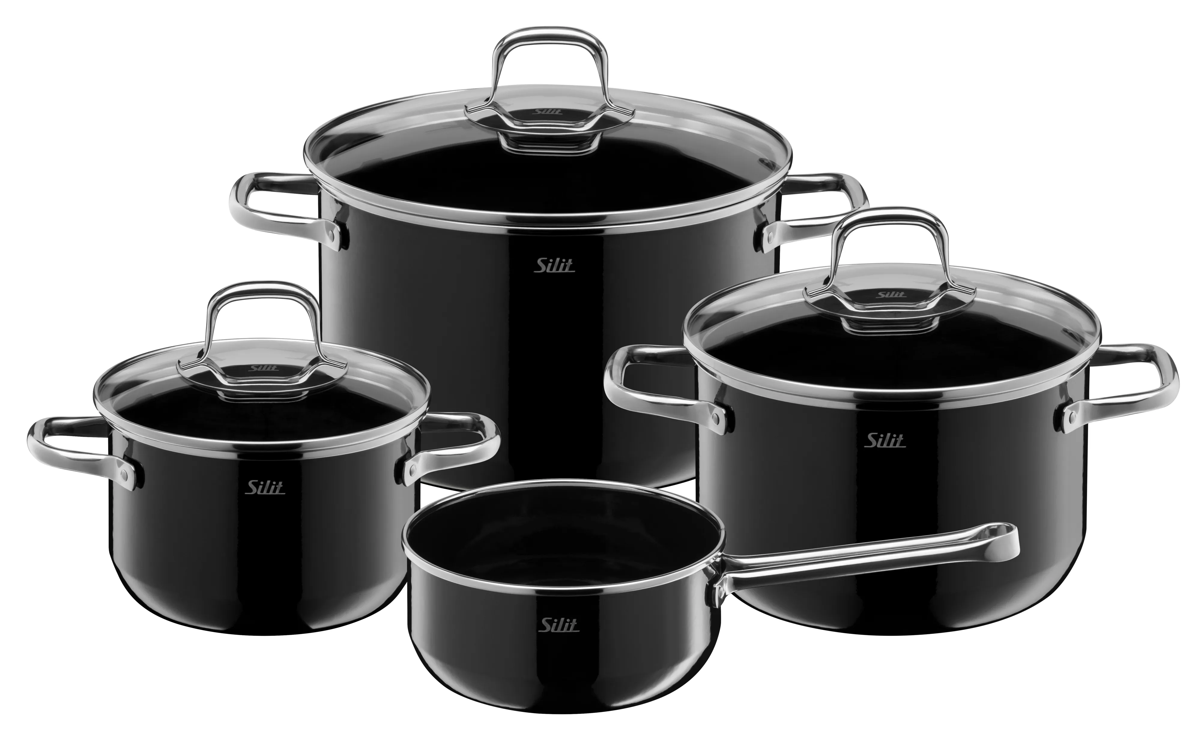 Silit Silargan Elegance Line Cookware Set 4-piece, Black