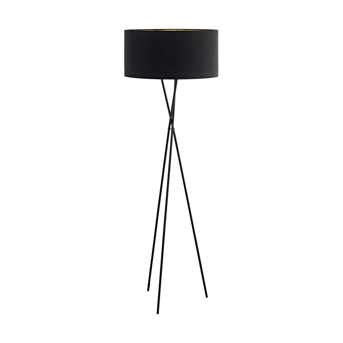 EGLO vloerlamp Fondachelli - e27 - 151,5 cm - zwart/koper