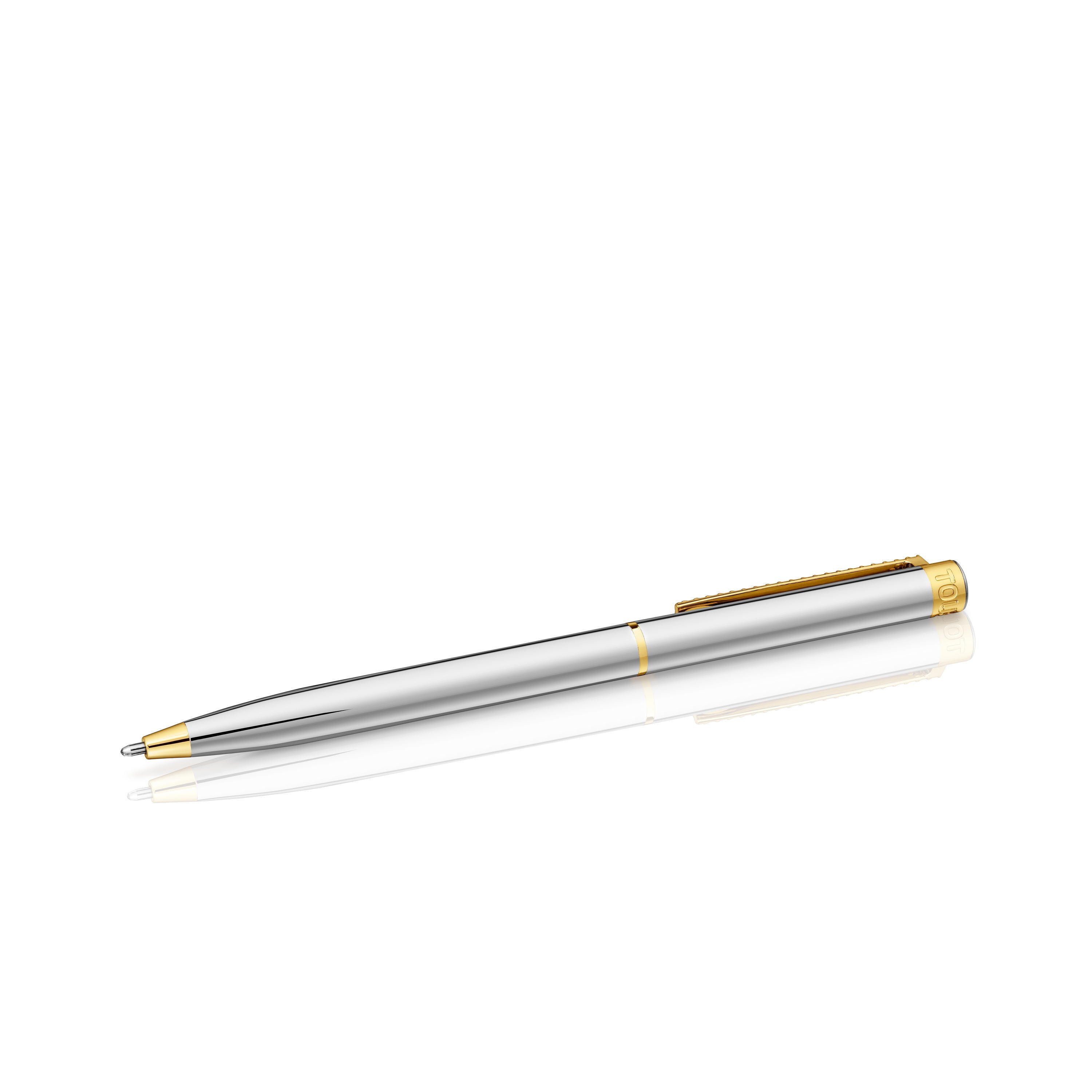 Bolígrafo cromado dorado TOUS Grain