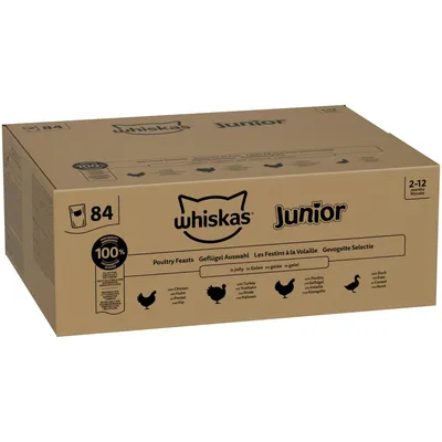 Jumbo Pack Whiskas Junior Pouches 84 x 85g