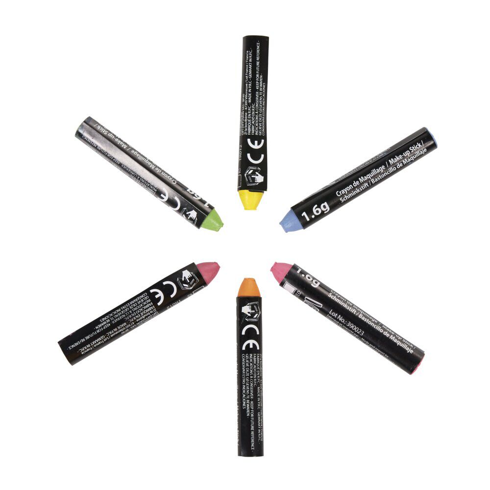 Stick de maquillage pour enfants fluo x6