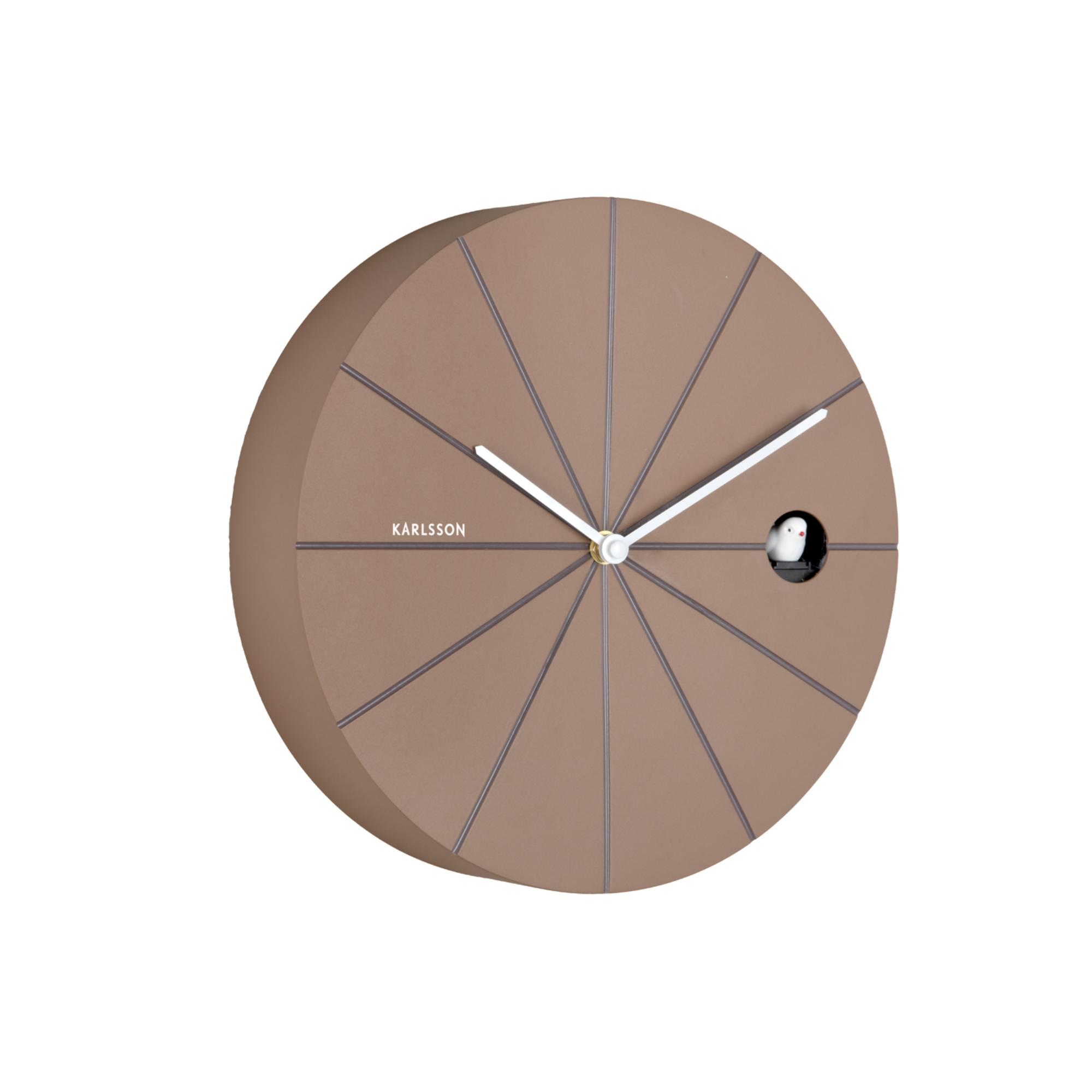 Karlsson wandklok Destacado Cuckoo - bruin - Ø28cm