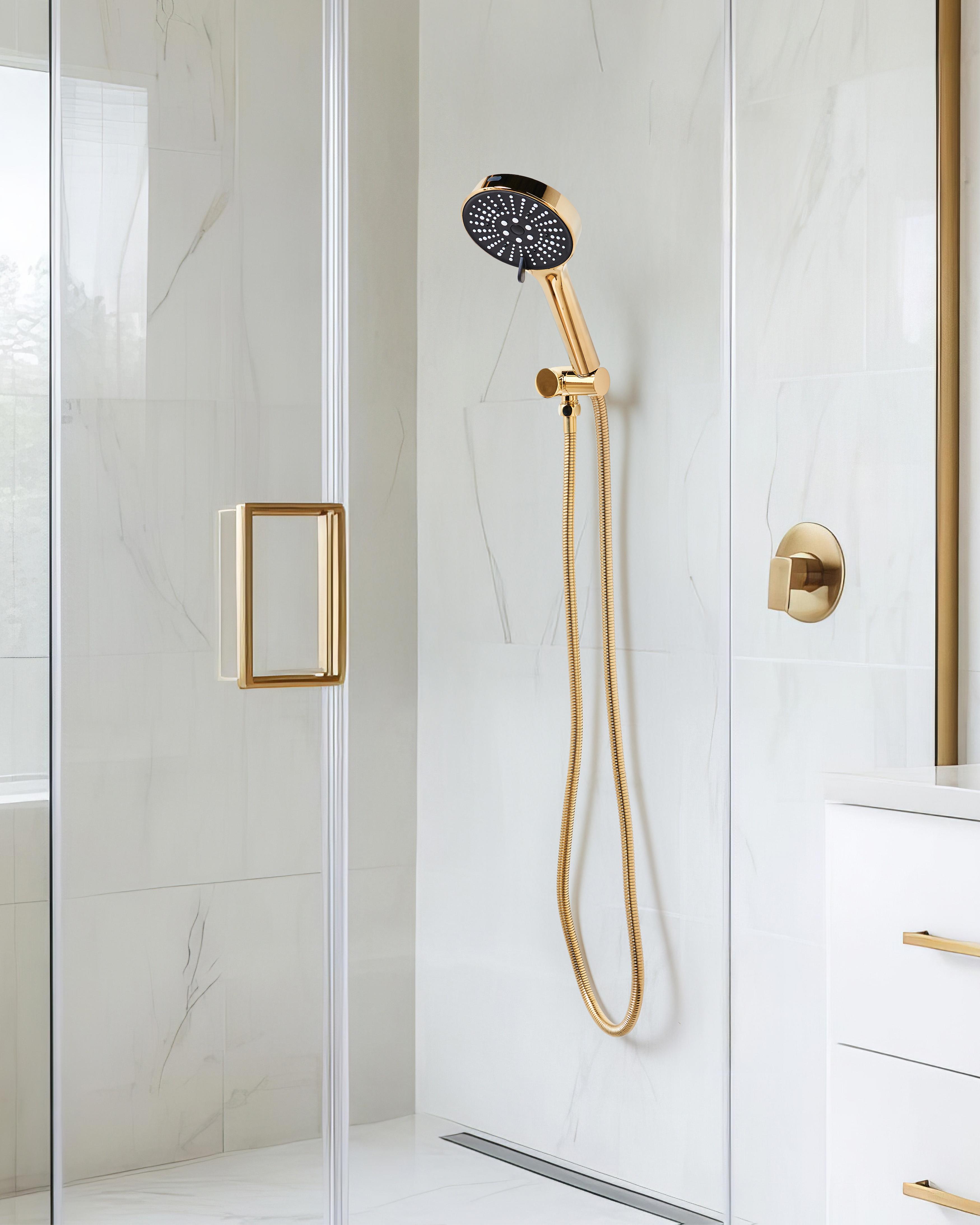 Shower Head and Hose Kit MAPIRI 6-function Gold
