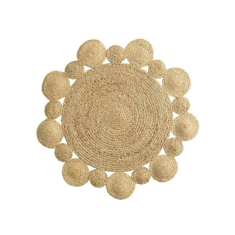 CORDOU - Tapis rond jute ajouré D90cm