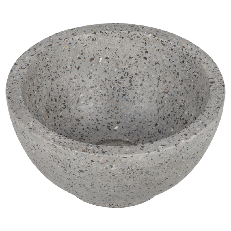 Vasque à poser Ruz ronde terrazzo gris Ø 23 x 12 cm DIFFERNZ