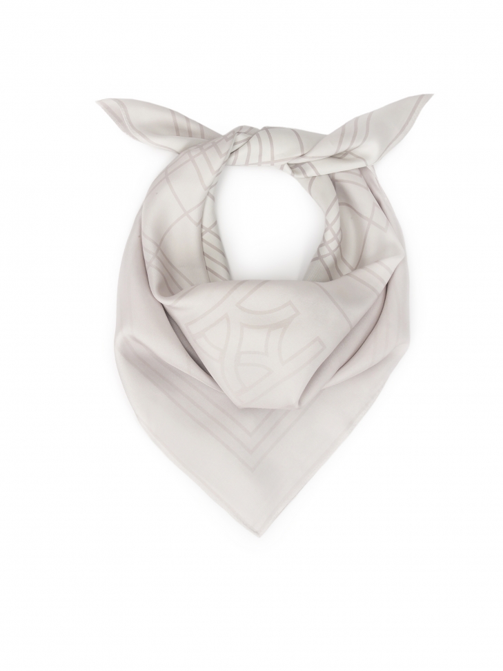Silk silver scarf