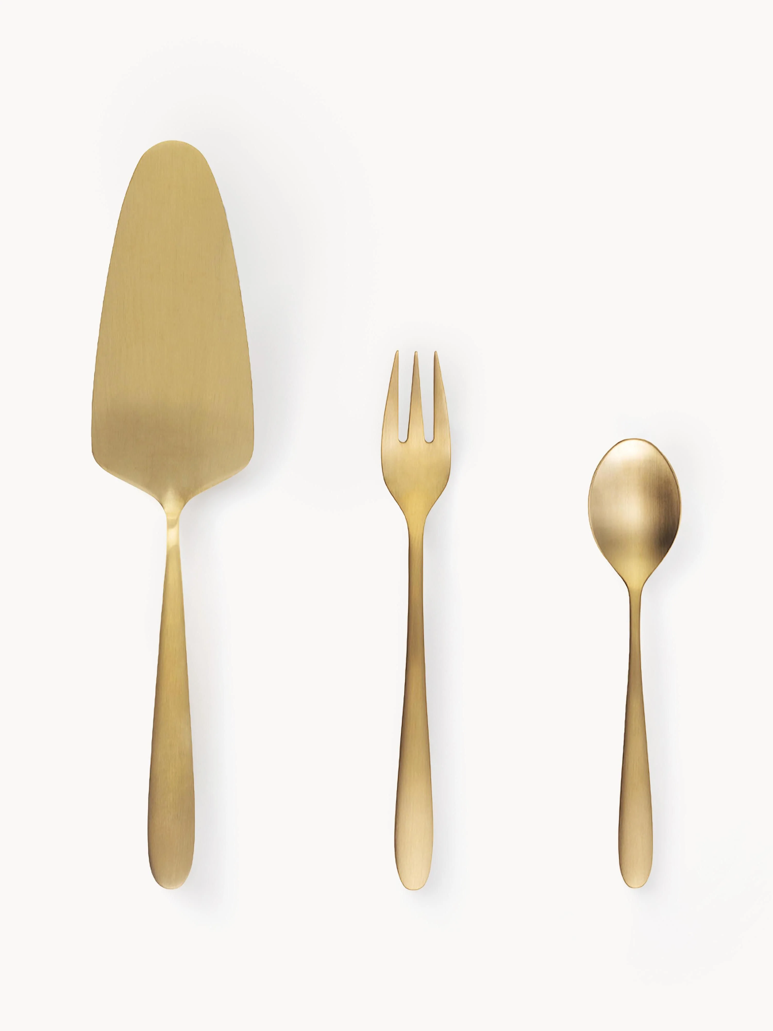 Matt gebürstetes Kuchenbesteck-Set Tulip, 6 Personen, 13er-Set
