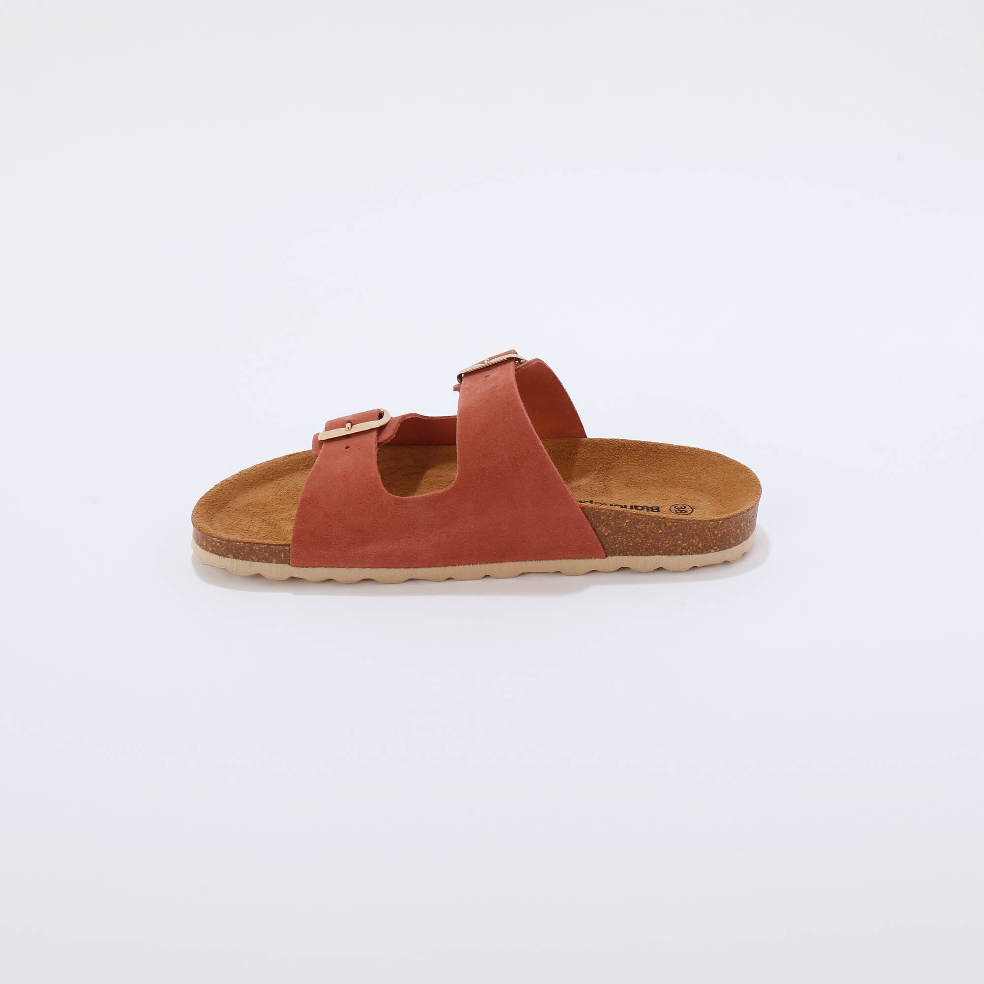 Mules en cuir 2 boucles réglables