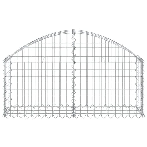 NNEVL Arched Gabion Basket 100x30x40/60 cm Galvanised Iron