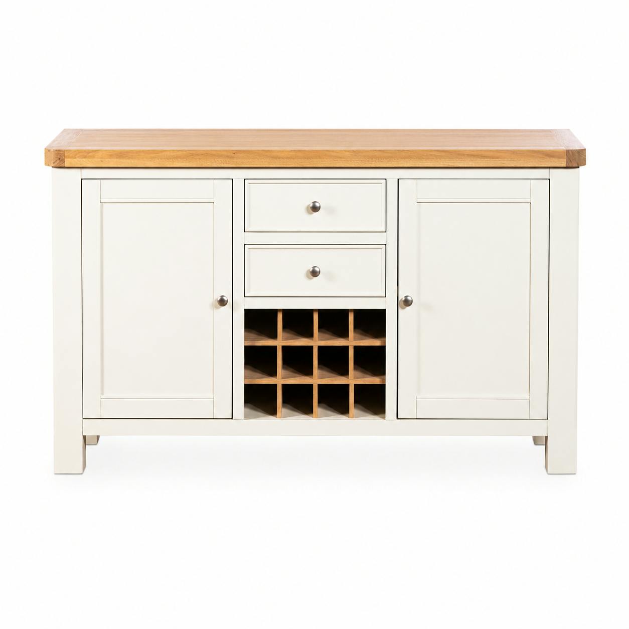 Buffet blanc style bord de mer avec range-bouteilles VELIA