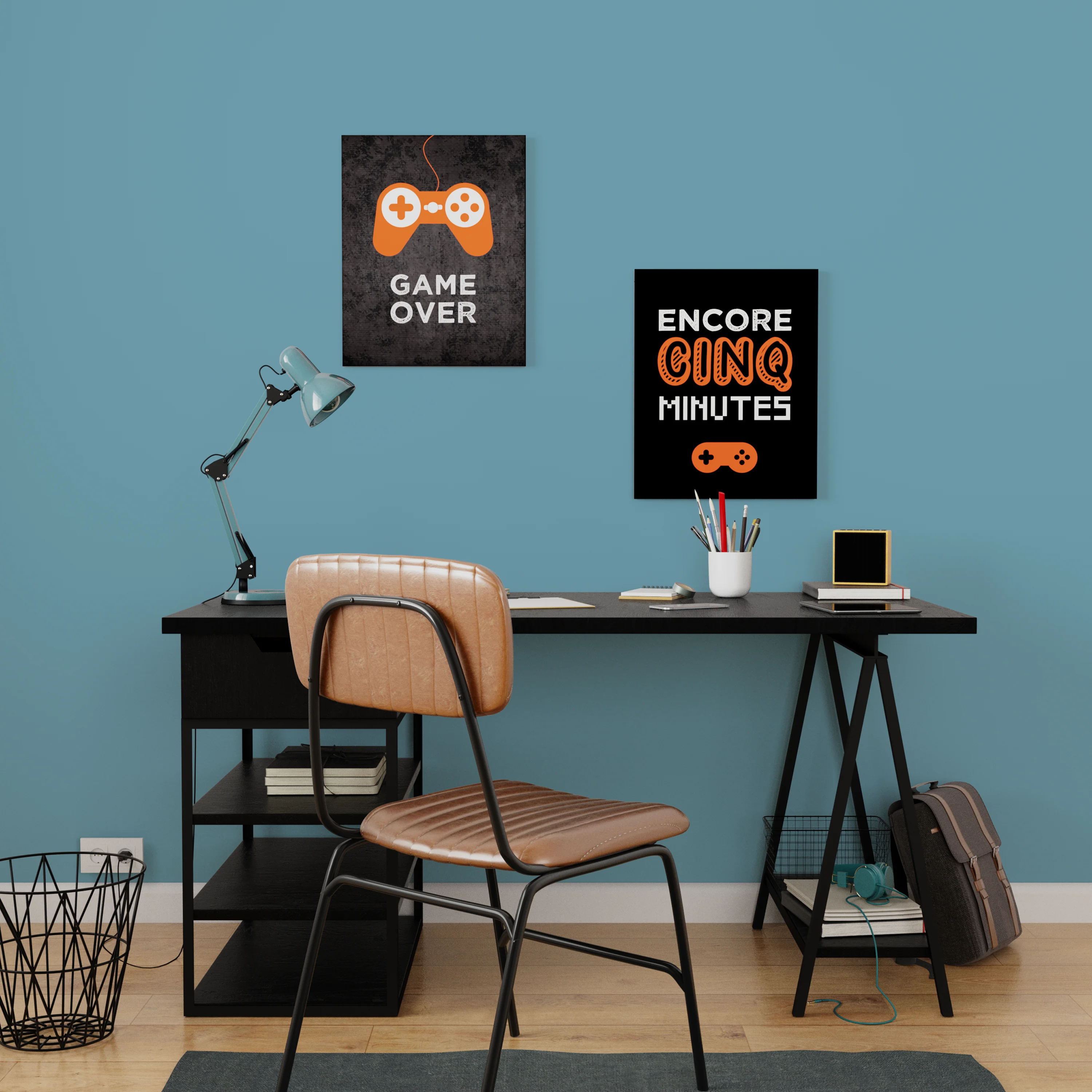 4MURS Tableau GAME 5 MINUTES coloris noir