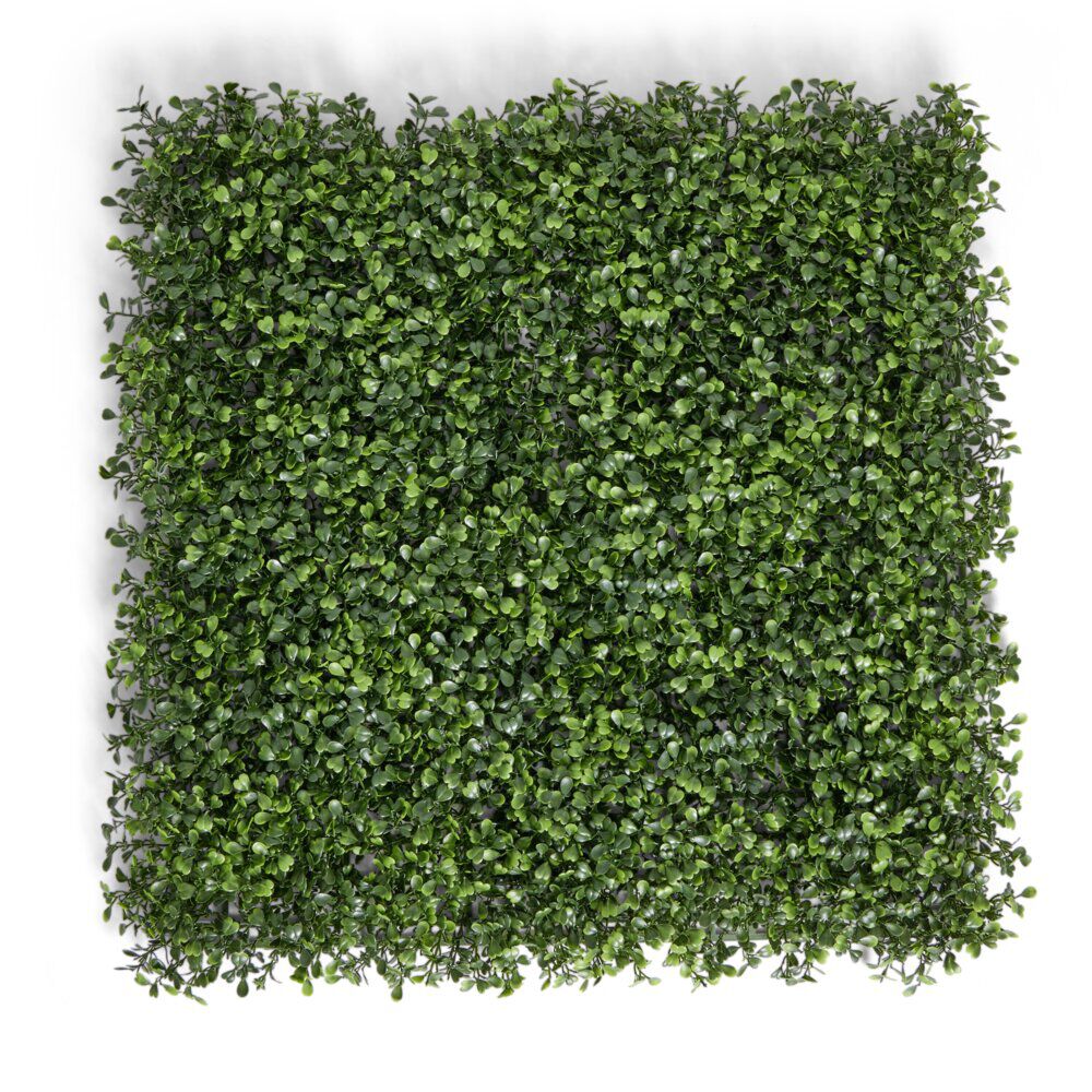 Carré végétal artificiel feuilles vertes 50x50cm clipsable