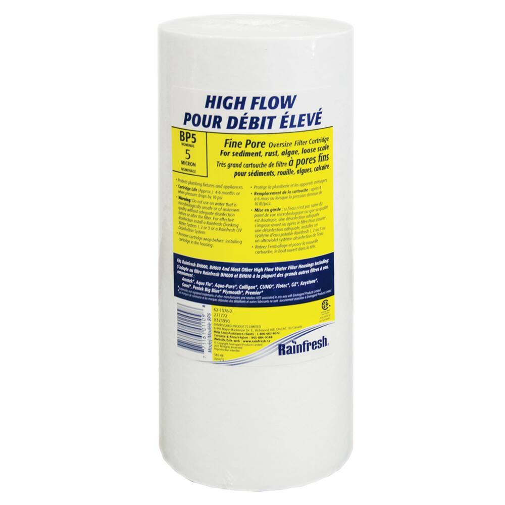 Rainfresh BP5 5-Micron High-Flow Fine Pore Sediment Cartridge