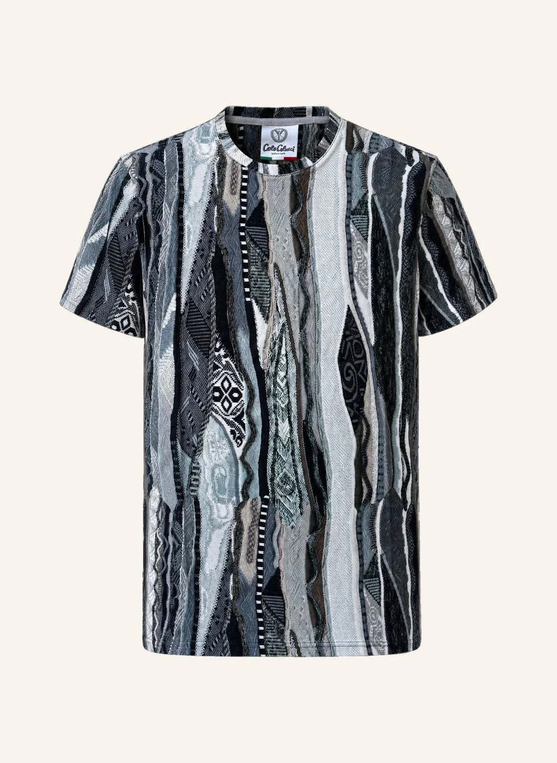 CARLO COLUCCI Knit Print Story T-Shirt FIAIDER
