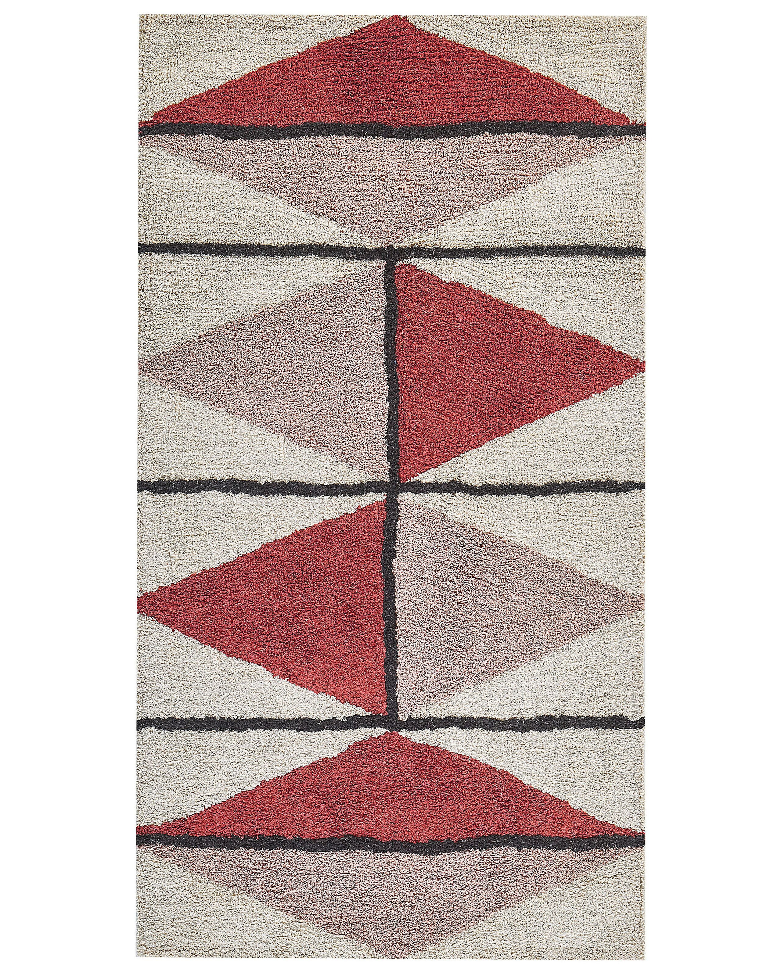 Dywan bawełniany wzór retro 80x150 cm kolorowy