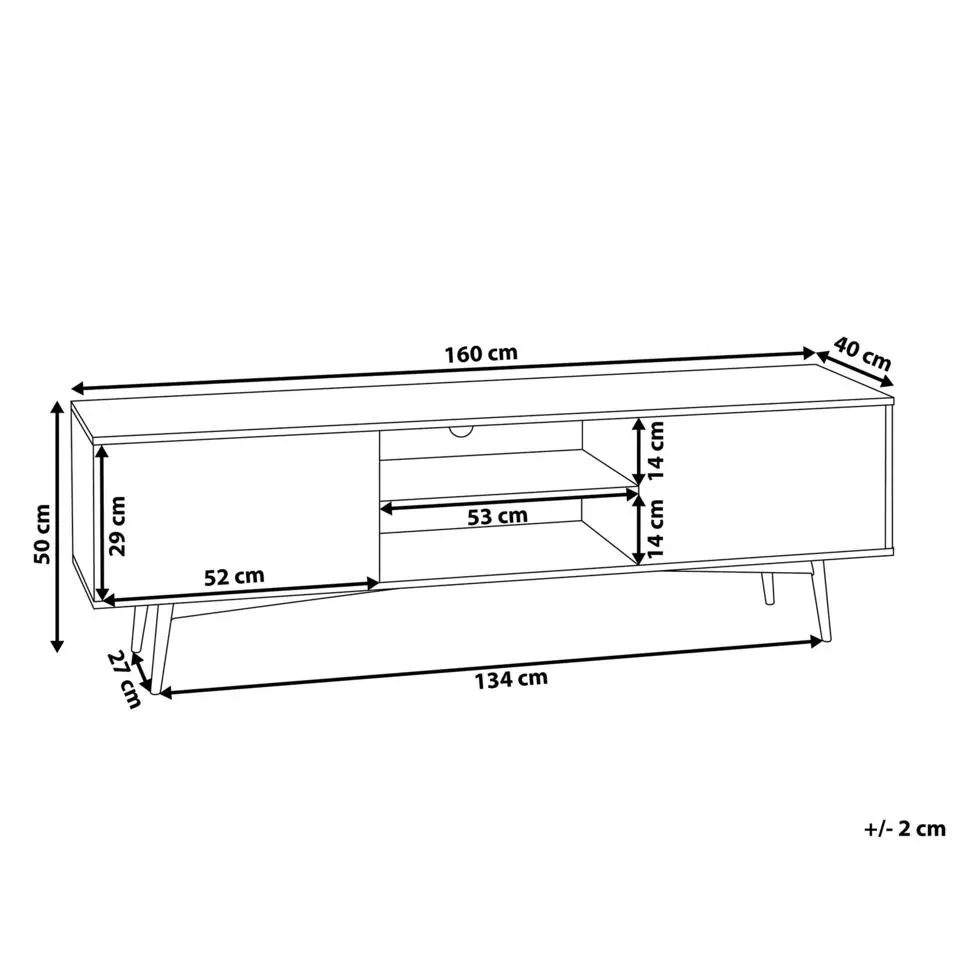 TORVI - TV-meubel - Lichte houtkleur - MDF