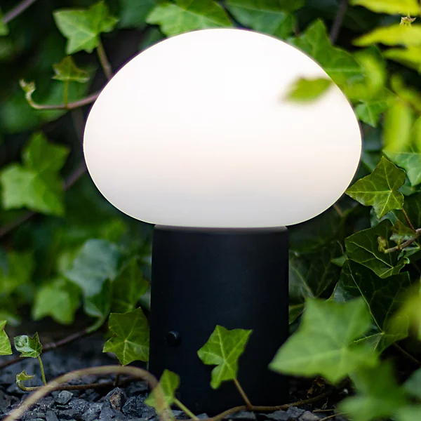 Lampe de table noire avec LED dimmable 3 niveaux rechargeable - Louise