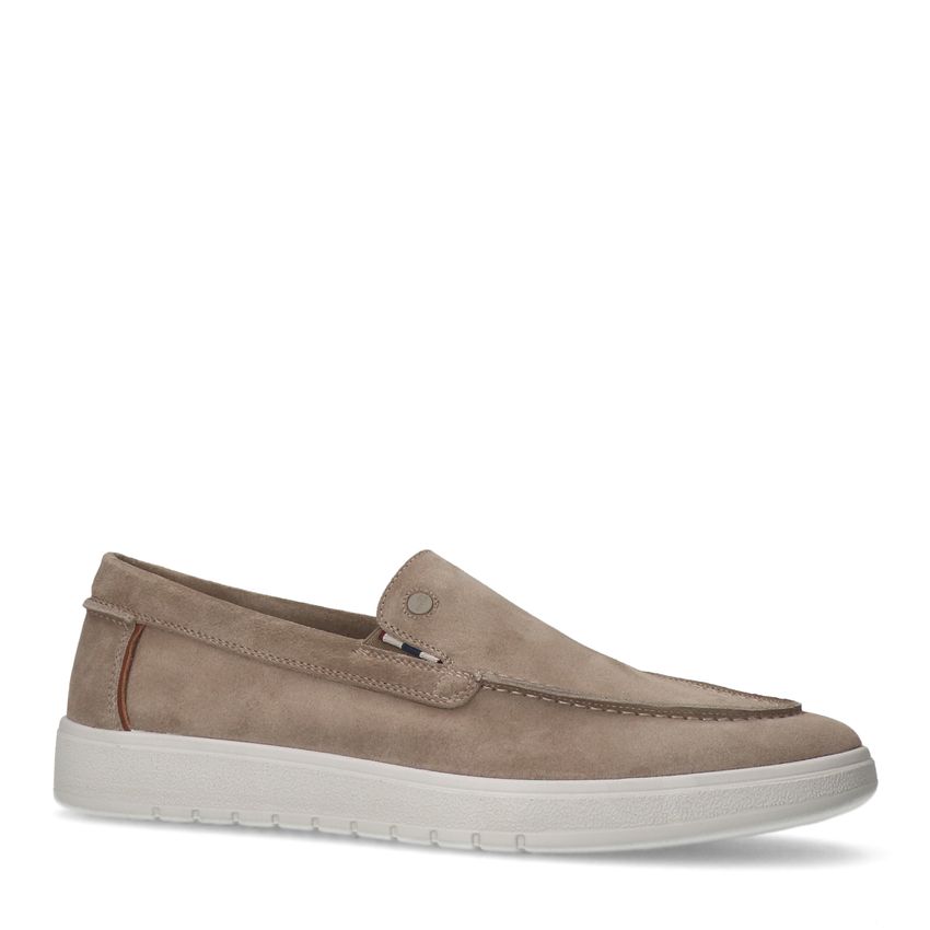 No Stress Beige suède loafers