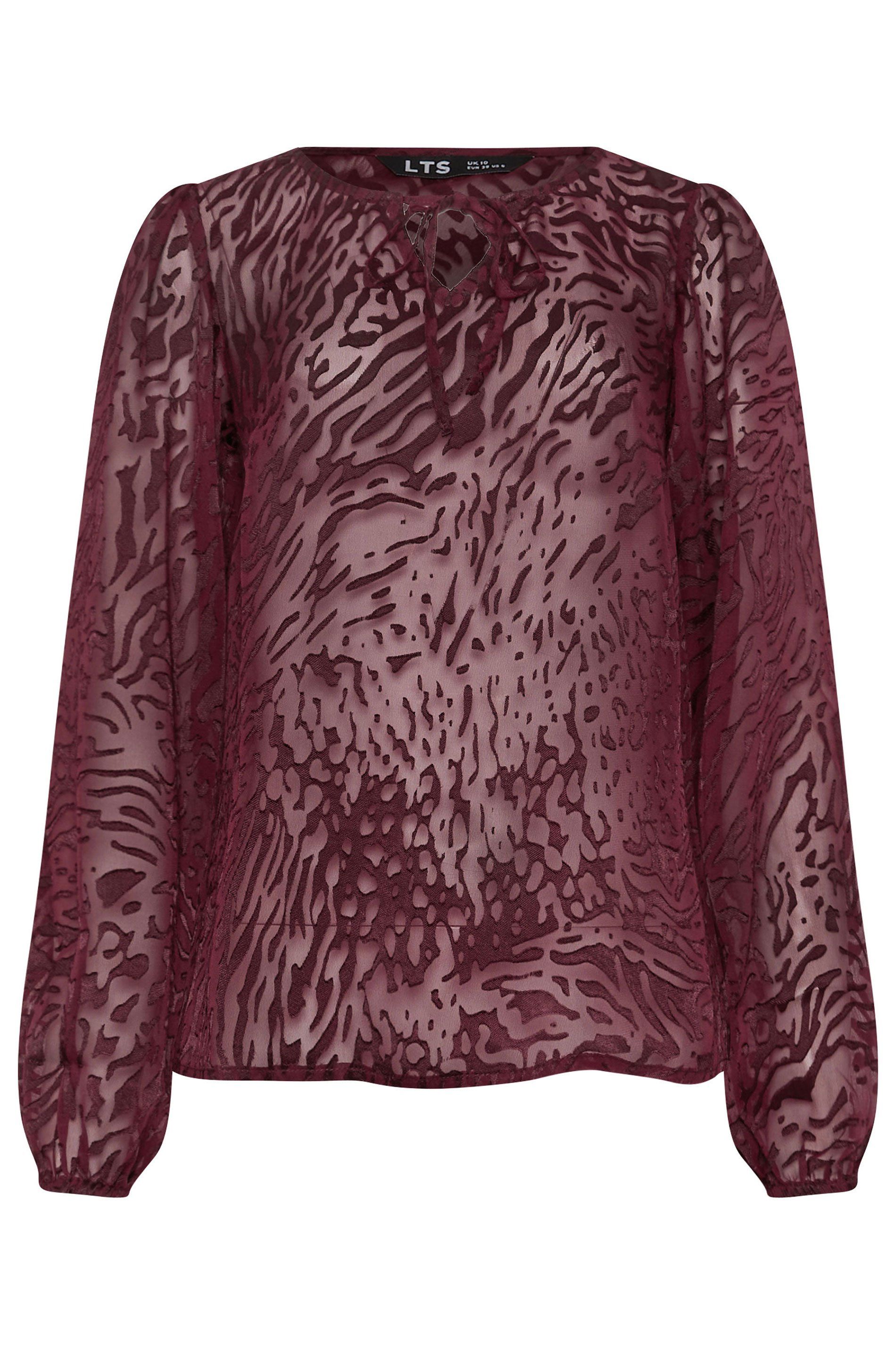 Long Tall Sally Tall Animal Burnout Blouse