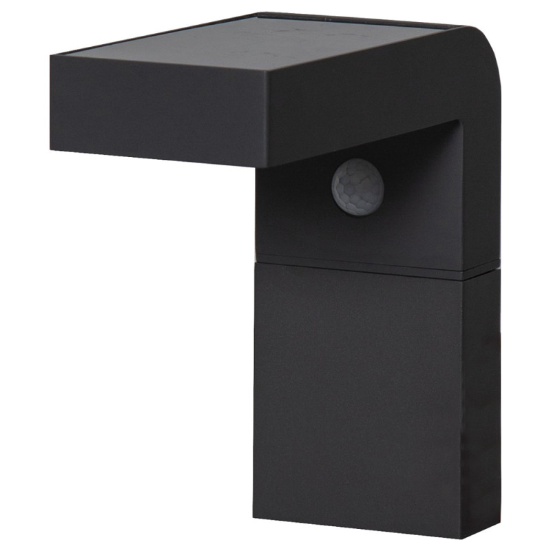 Applique murale extérieure LED solaire Baracconi Sensor noire 18 x 0,2 W EGLO