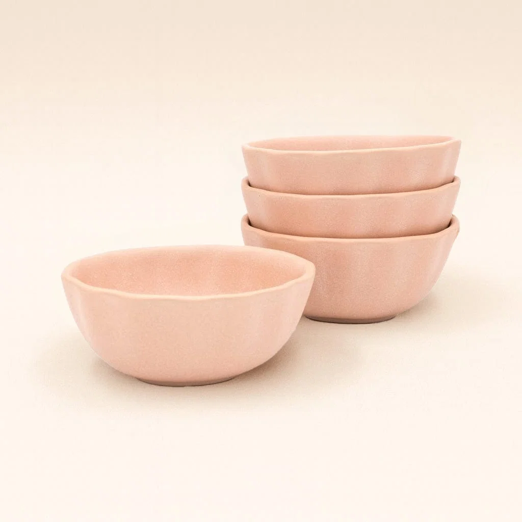 Darbie Angell Lady Blush Set of 4 Oval Fruit Bowls