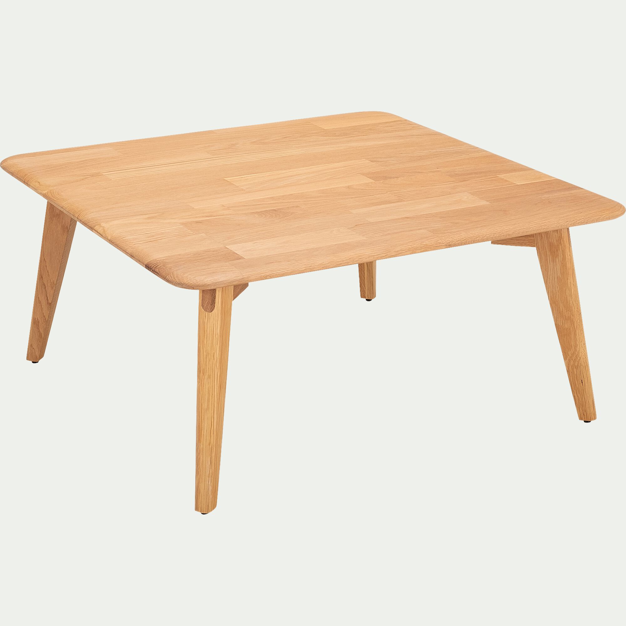 LAGOS - Table basse carrée en chêne massif - bois clair L75xl75xH35cm