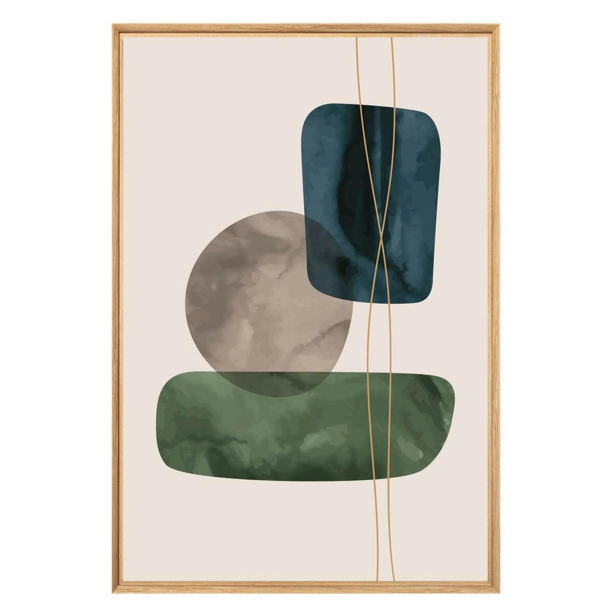 ABSTRAIT - Tableau mural encadré géométrie 65x97 cm