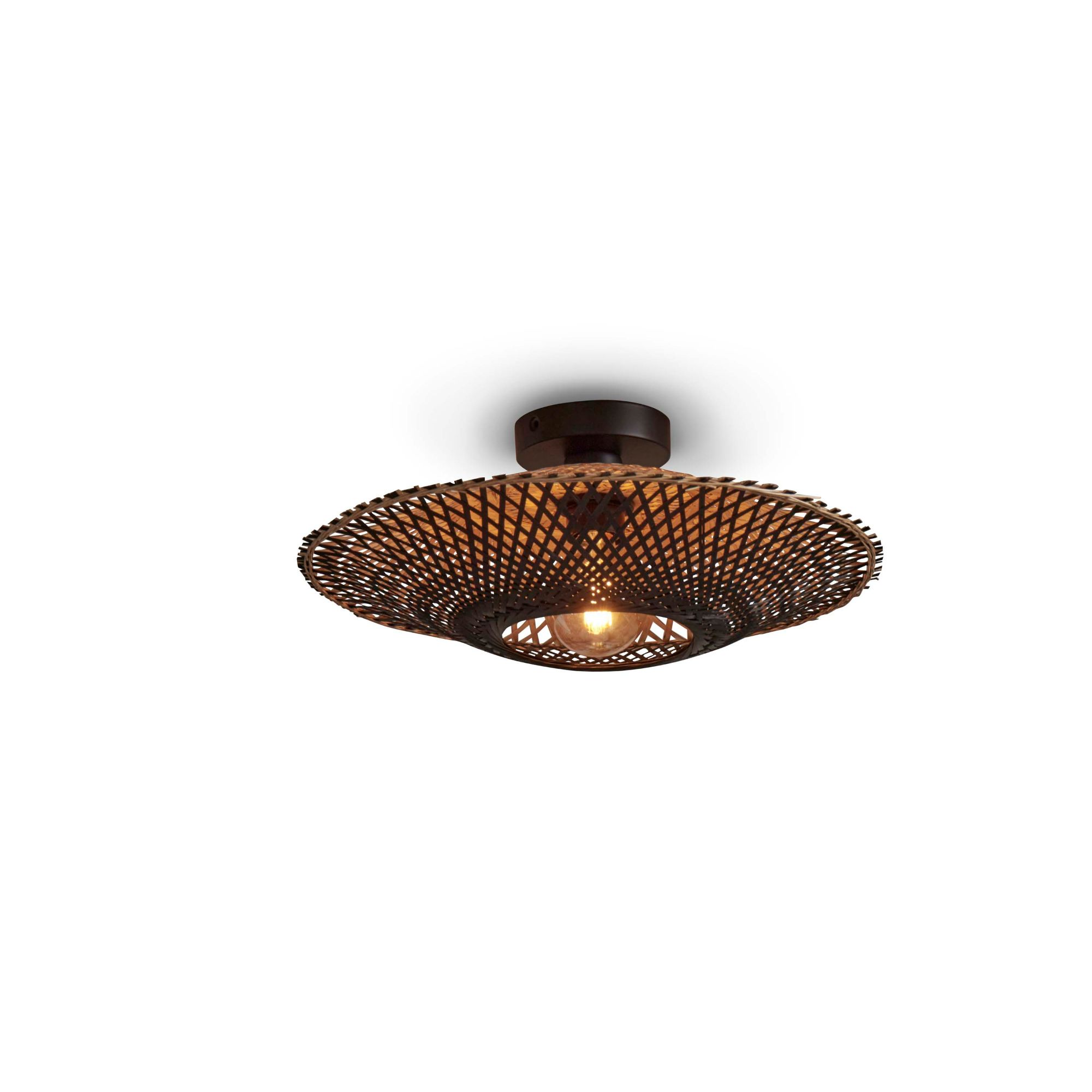 GOOD&MOJO plafonnière Kalimantan - zwart - Ø44cm