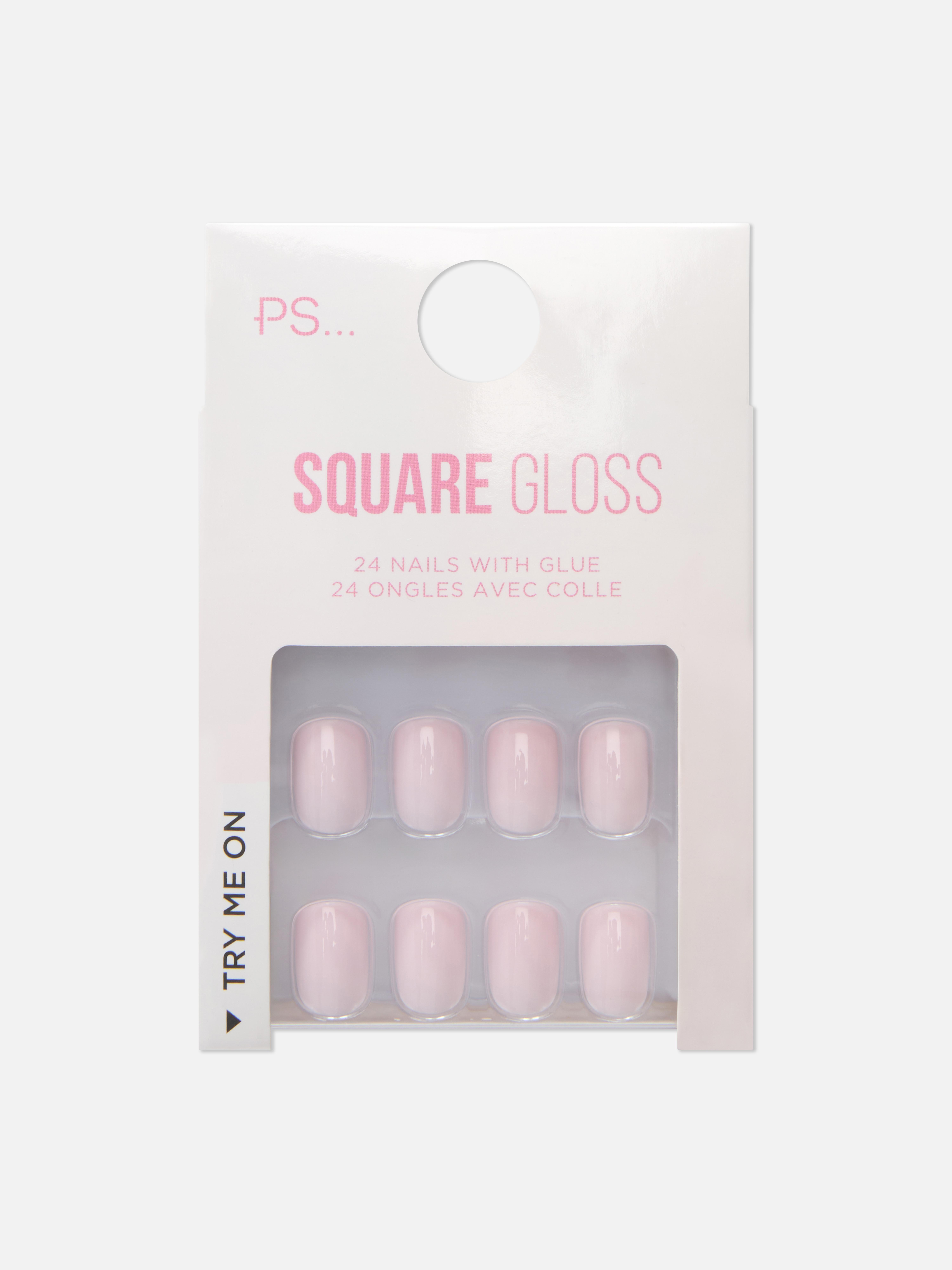 PS... Square Gloss Faux Nails