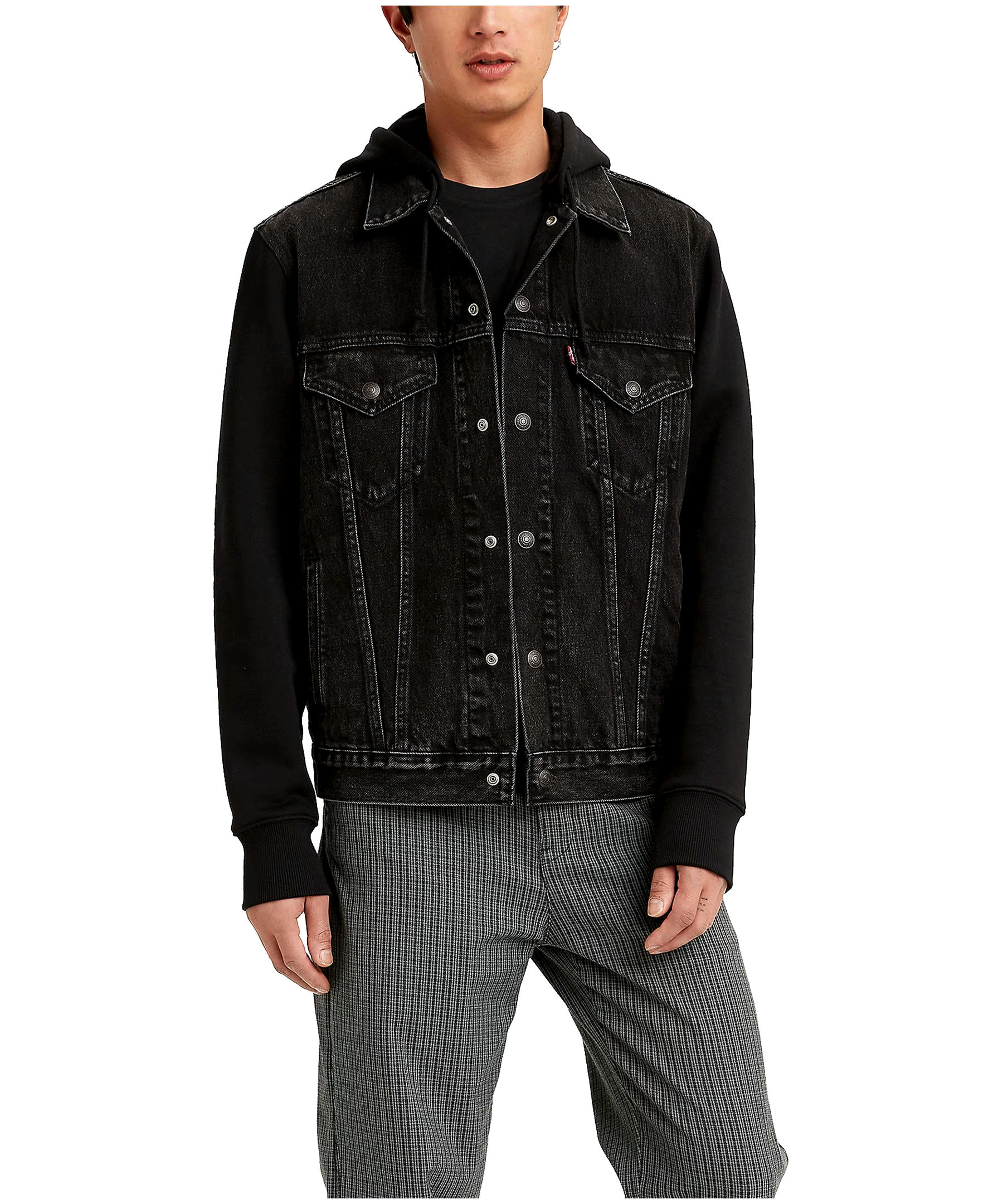 Levi's Men's Denim Hybrid Trucker Hoodie Jacket
