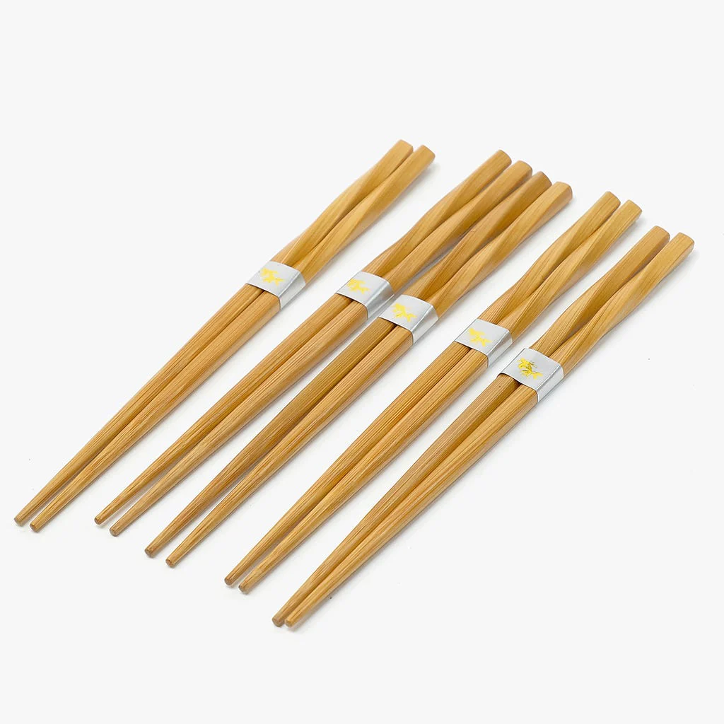 Conjunto de 5 Pauzinhos Bambu CHOPSTICKS