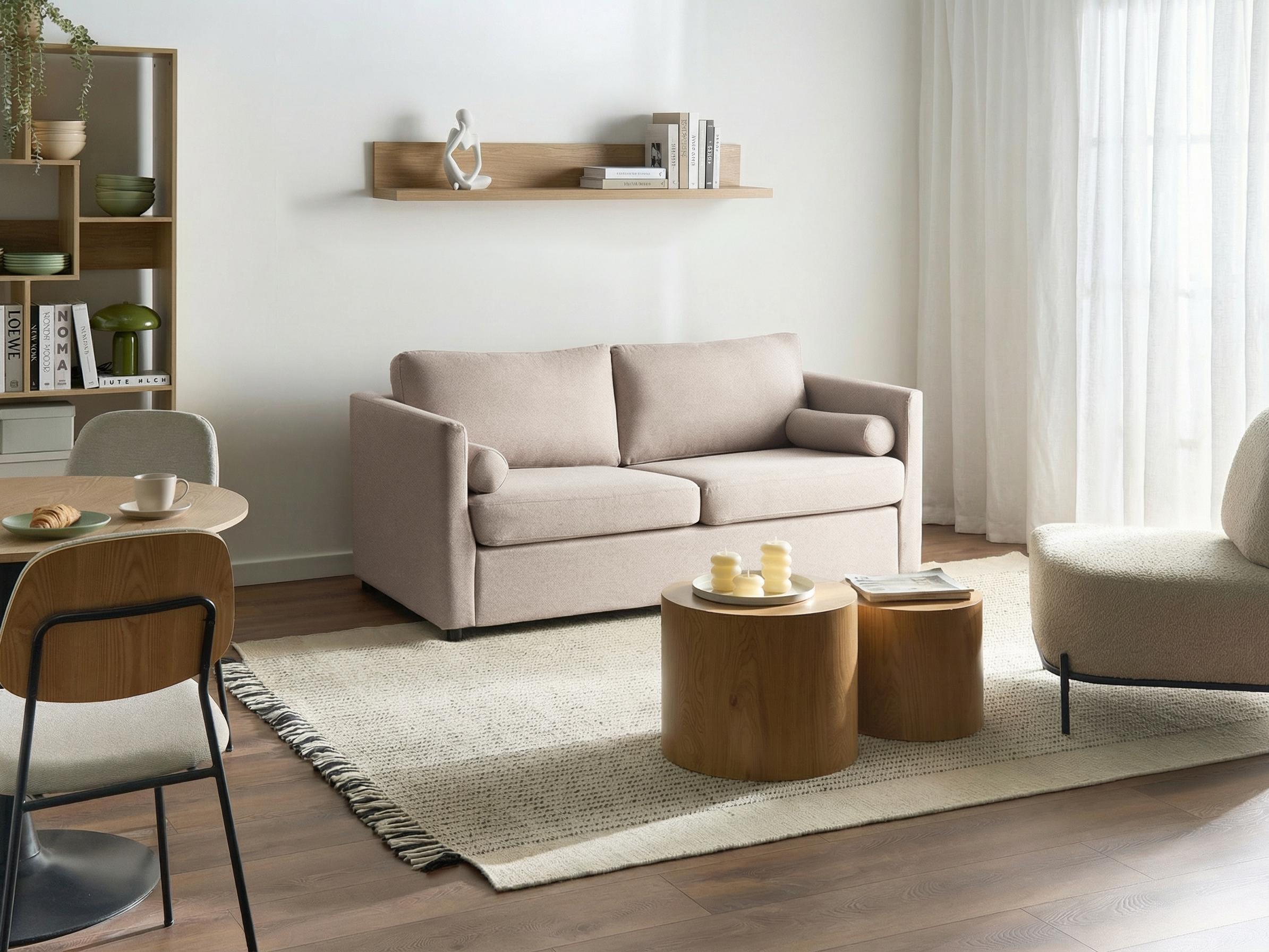 Sofa Bed INKOO Fabric Beige