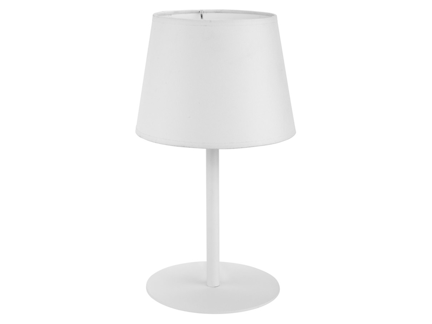 Lampa stołowa Maja tkaninowa biała