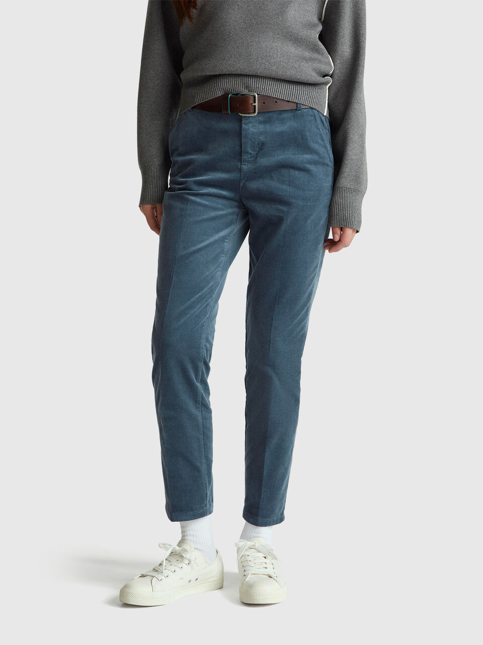 Stretch velvet chinos