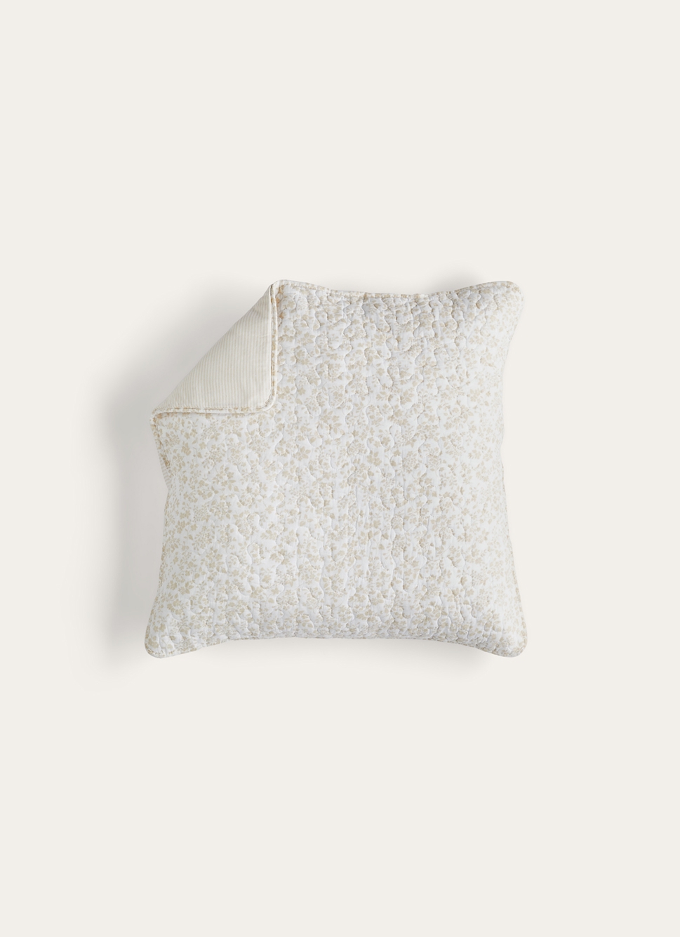 TAIE D'OREILLER MATELASSÉE DOMITILLE ÉCRU