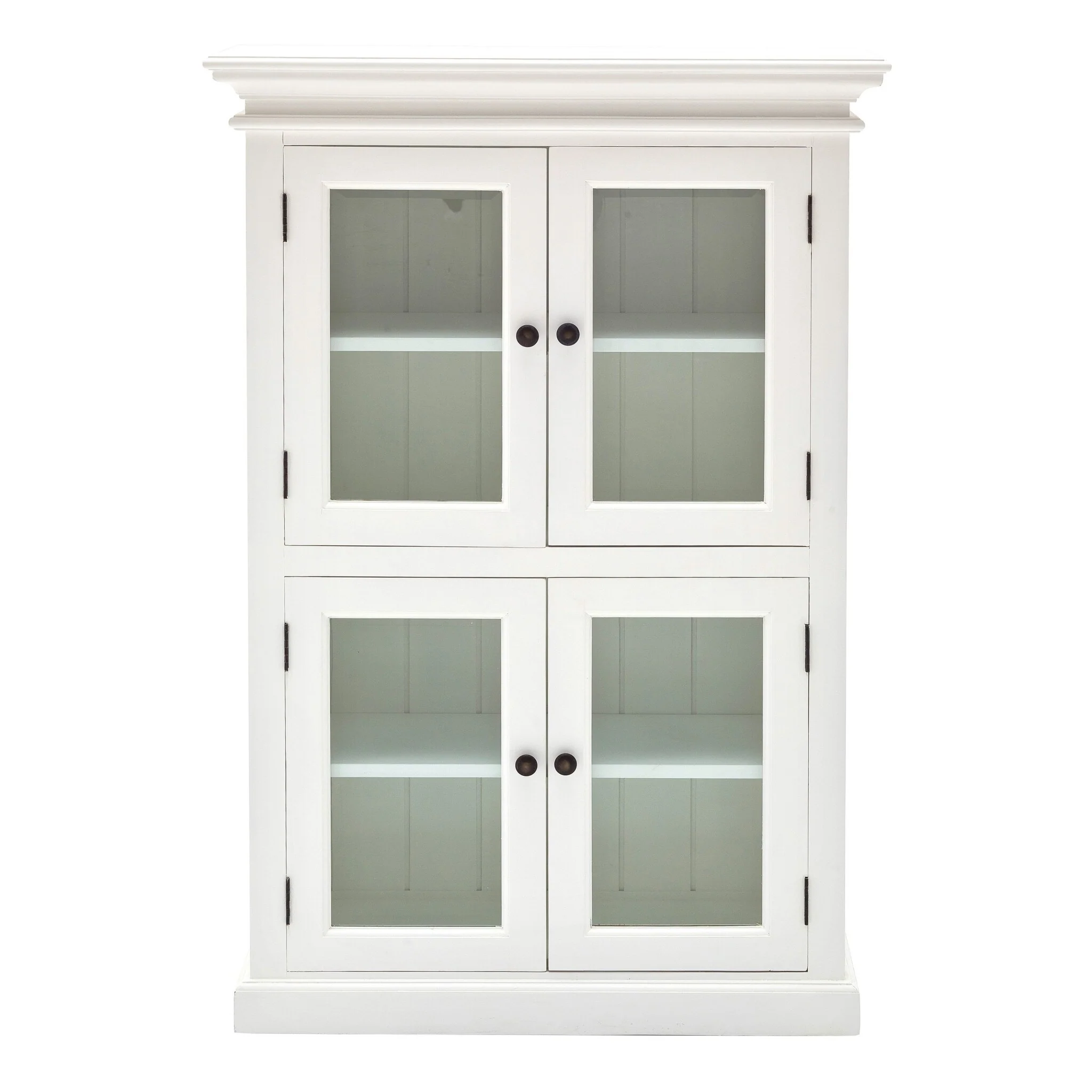Classic White Two Level Storage Cabinet - 35.43 W x 15.75 D x 51.18 H