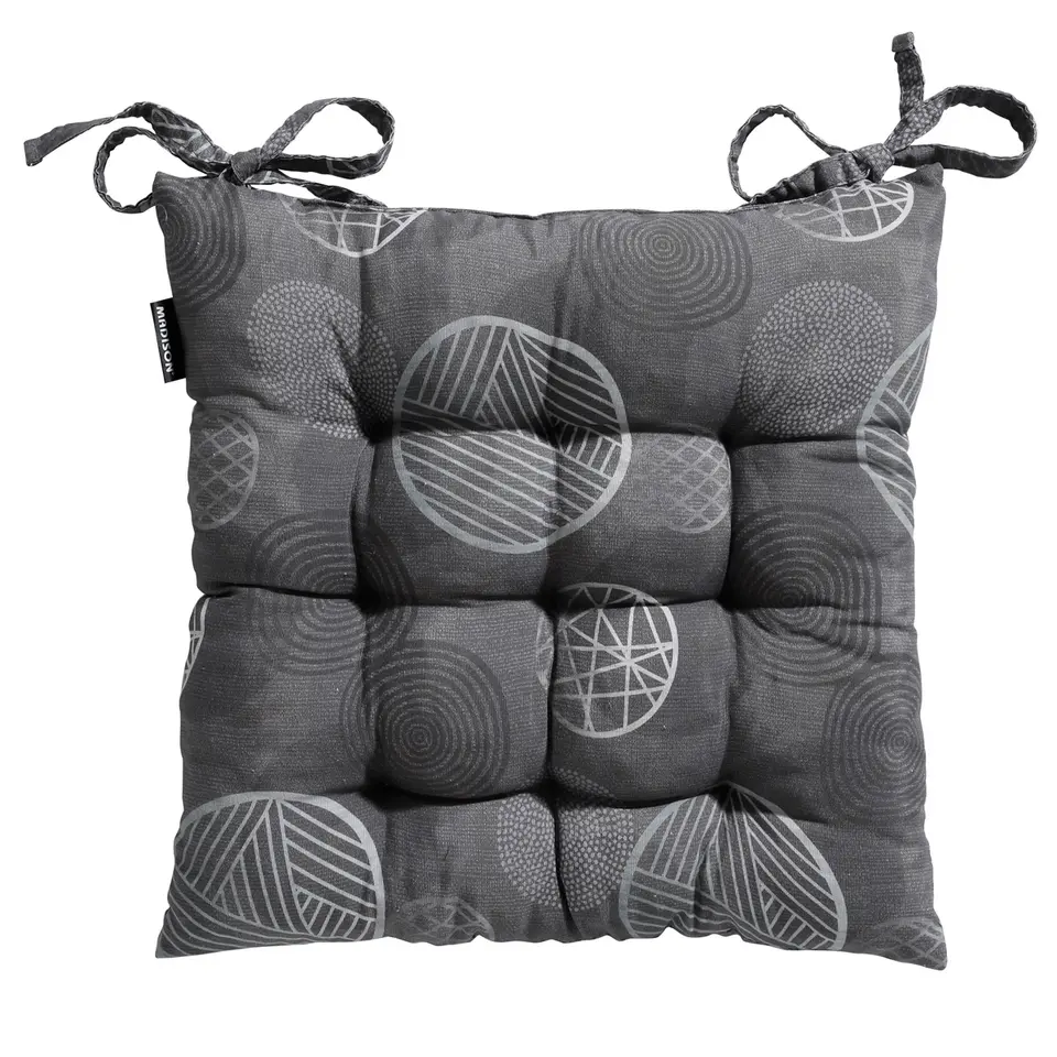 Madison - Zitkussen Toscane Circle grey - Ca. 46x46 cm - Set van 4